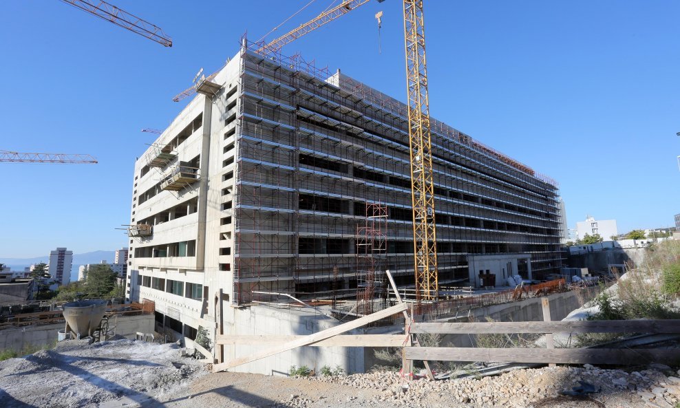 Gradilište nove bolnice KBC Rijeka kako je izgledalo krajem 2020.