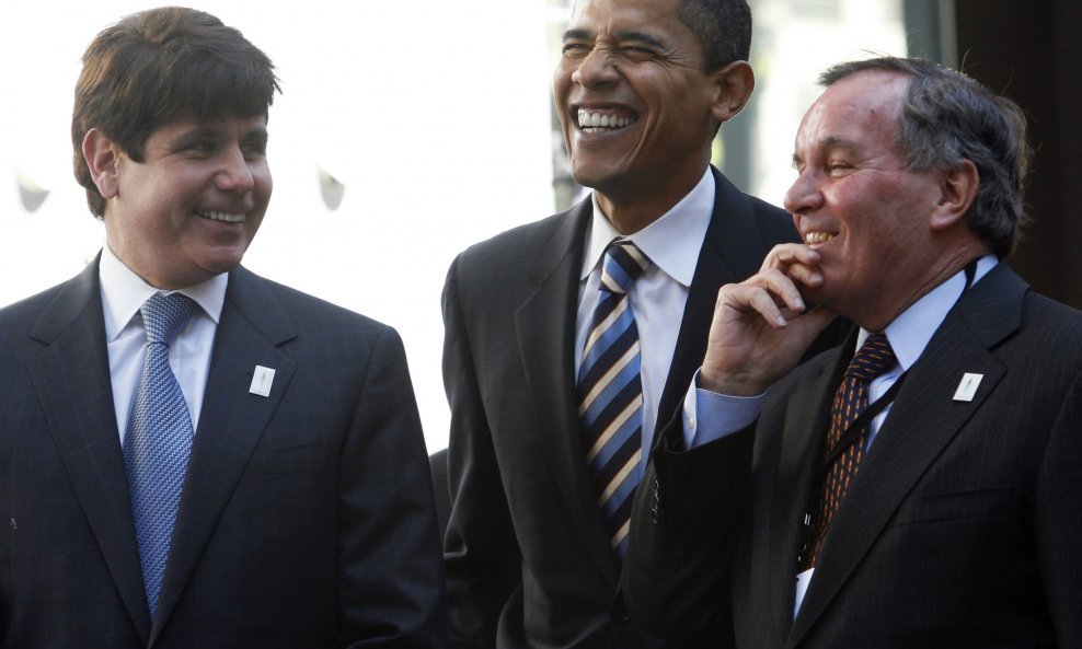 Rod Blagojevich (lijevo), Barack Obama i Richard M. Daley // Arhivski foto
