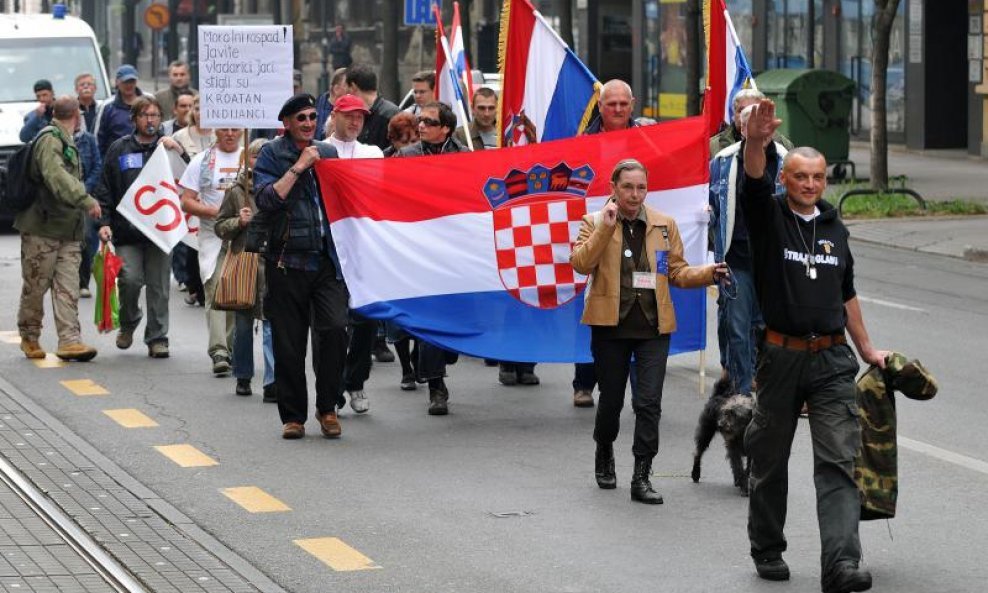 Prosvjednici na proslavi praznika rada u Maksimiru (1)