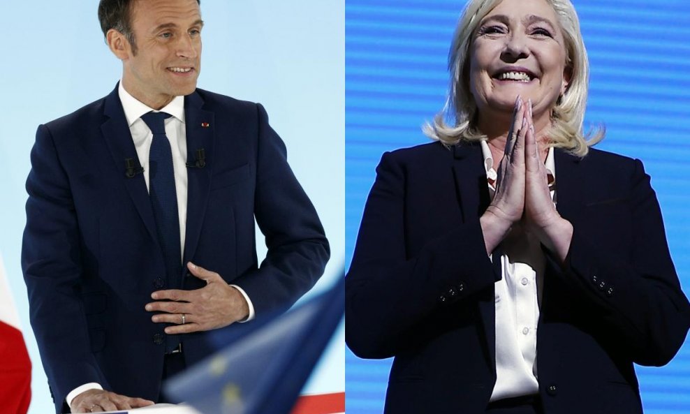 Emmanuel Macron i Marine Le Pen u izbornoj noći