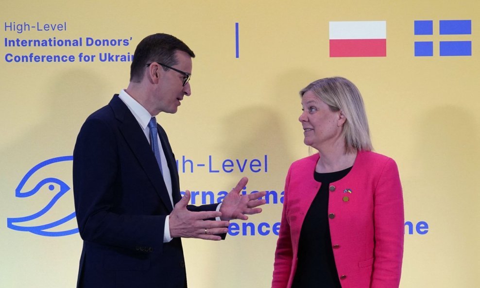 Poljski premijer Mateusz Morawiecki i švedska kolegica Magdalena Andersson