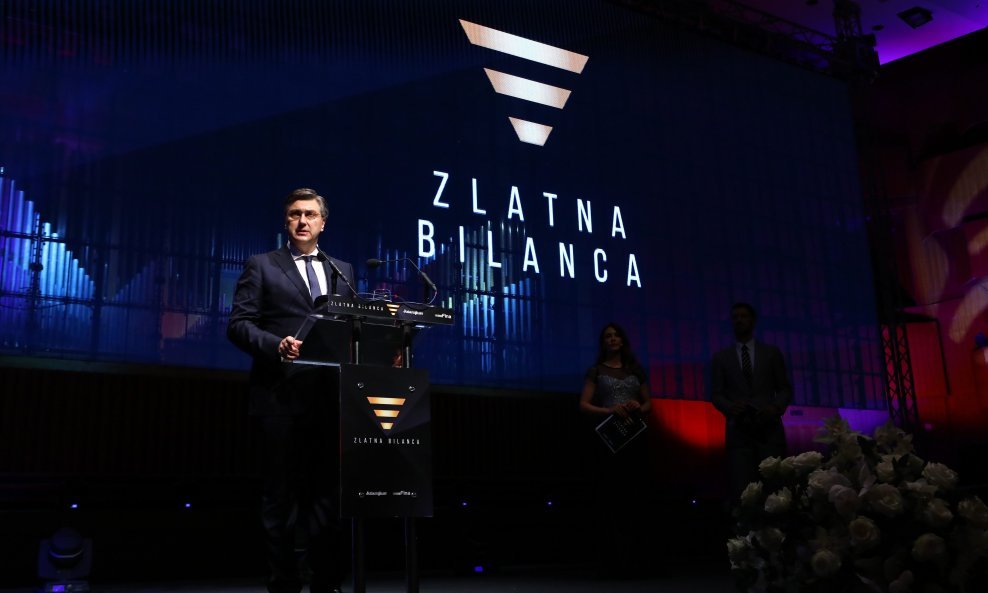 Premijer Andrej Plenković na dodjeli Zlatne bilance