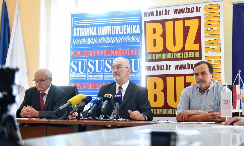 Milivoj Špika (BUZ), Lazar Grujić (SU) i Milivoj Tičarić (DSU)