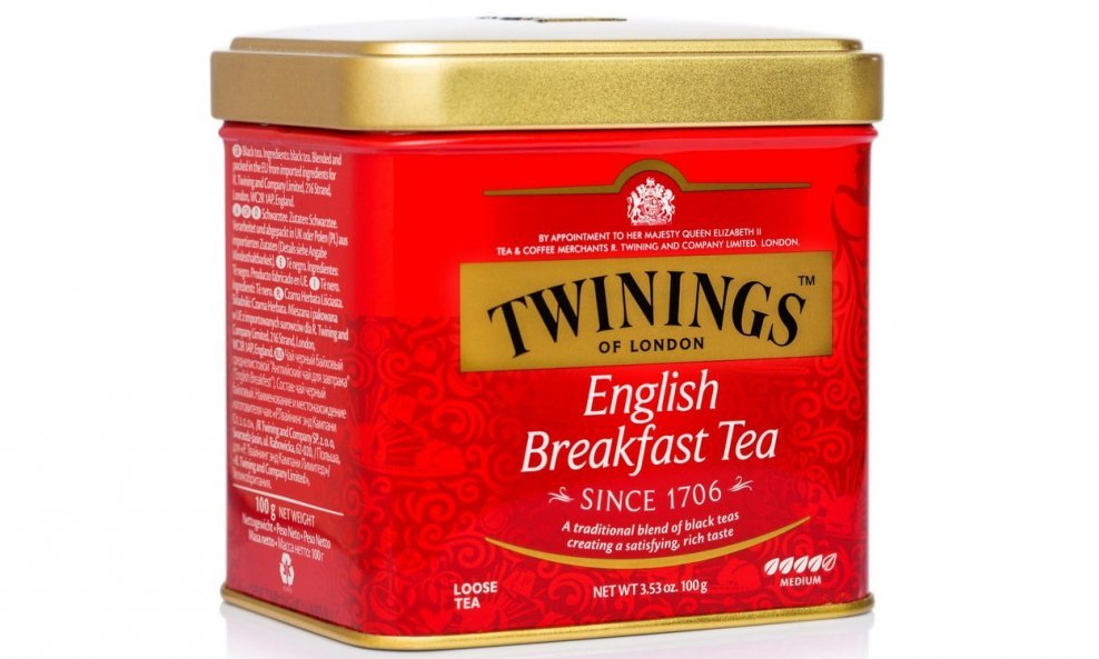 Kraljevski grb na limenki engleskog čaja
