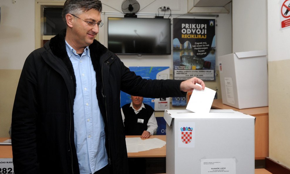 Andrej Plenković na izborima 2020.