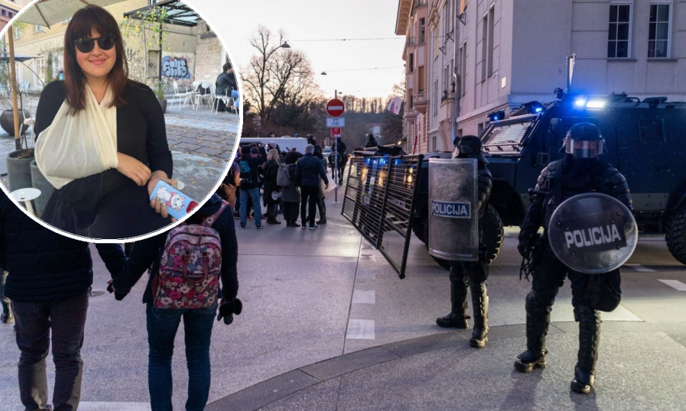 Nika Kovač (u krugu) kaže da se na ulicama Ljubljane više ne osjeća sigurno