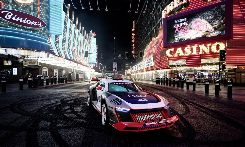 Ken Block i Audi S1 Hoonitron elektrificiraju Las Vegas