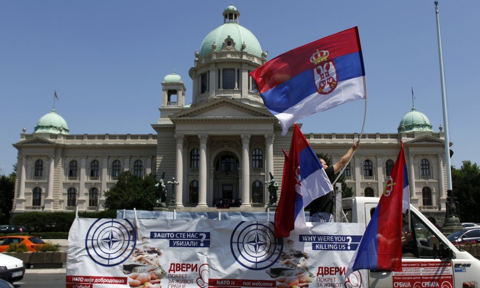 Anti-NATO prosvjed u Beogradu