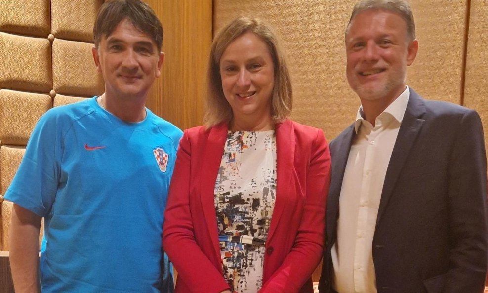 Gordan i Sonja Jandroković s izbornikom Zlatkom Dalićem