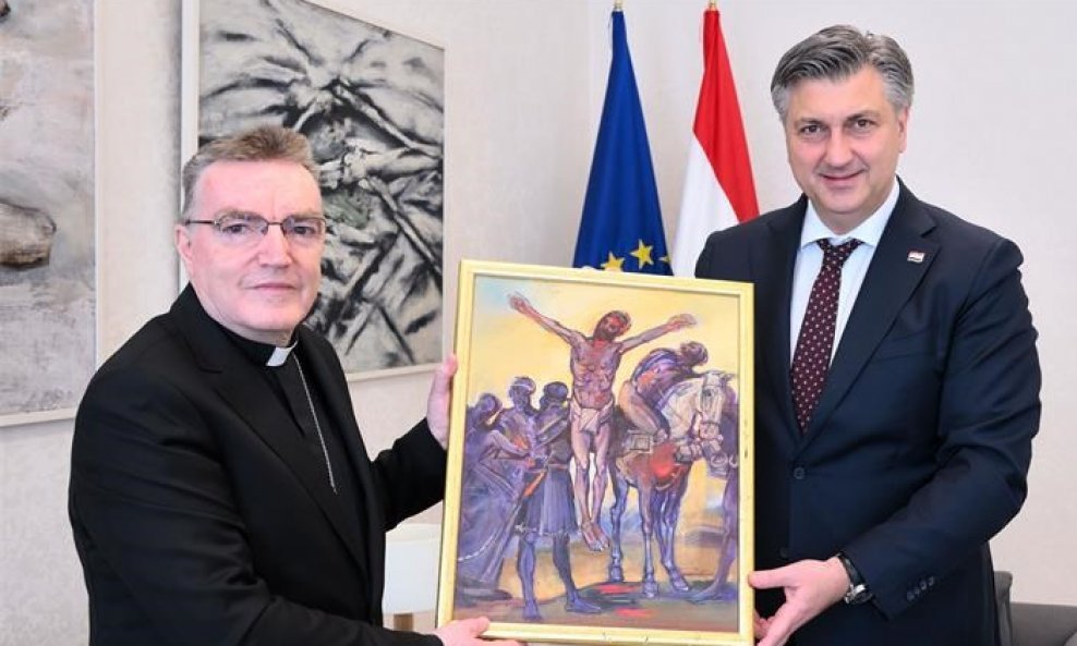 Kardinal Josip Bozanić i premijer Andrej Plenković