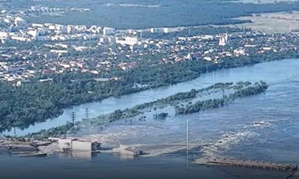 Poplavljeno područje Hersona nakon pucanja brane Kahovka