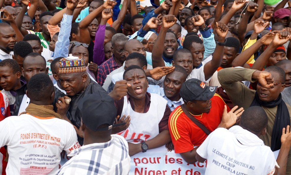 Prosvjed pristaša vojnog režima u Nigeru (ilustracija)