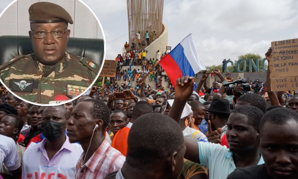 General Abdourahame Tiani/Na prosvjedima u Nigeriji sve se češće vide ruske zastave