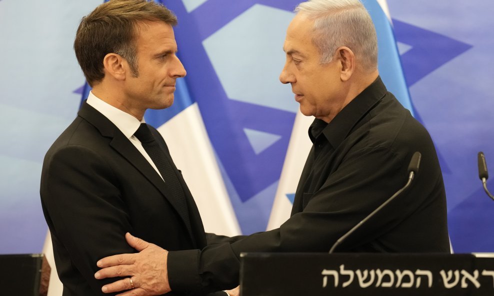 Emmanuel Macron i Benjamin Netanyahu u Izraelu