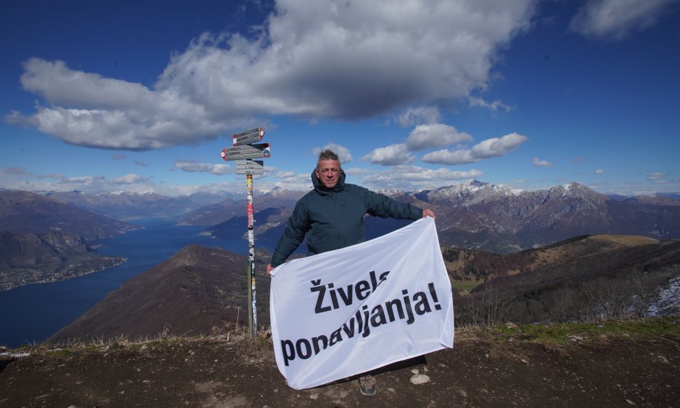 Srđan Valjarević na vrhu Monte San Primo