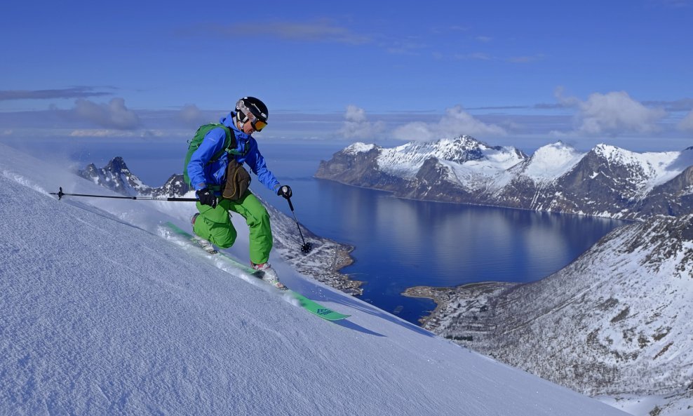 Skijanje na otoku Senja u Norveškoj