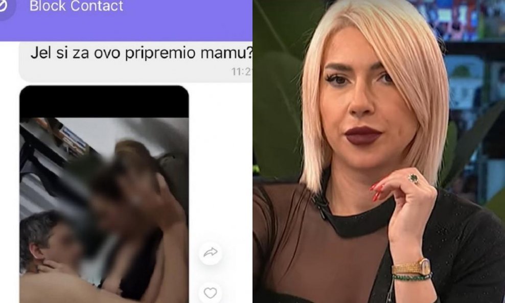 Poruka sa snimkom koju je dobio Đorđe Miketić / Jovana Jeremić, voditeljica TV Pink