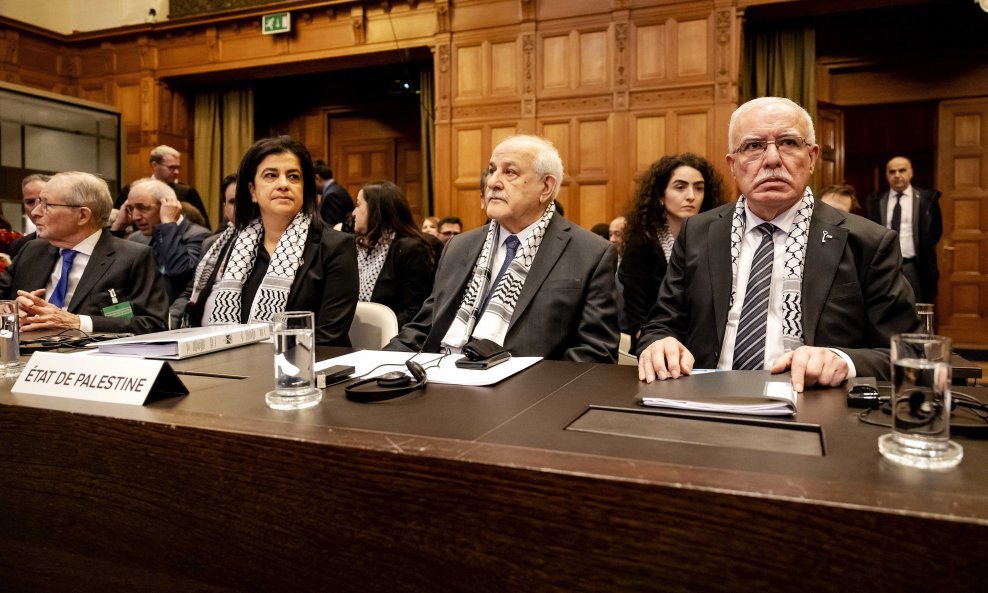 Rijad Al-Maliki, palestinski ministar vanjskih poslova na saslušanju na Međunarodnom sudu pravde u Haagu