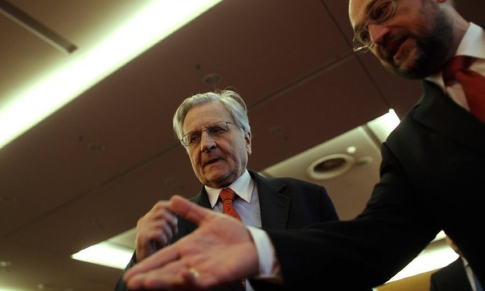 Jean-Claude Trichet i Martin Schulz (desno)