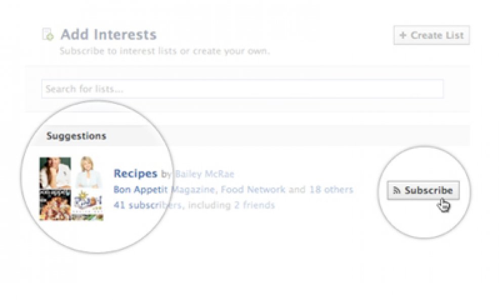 Interest Lists Facebook