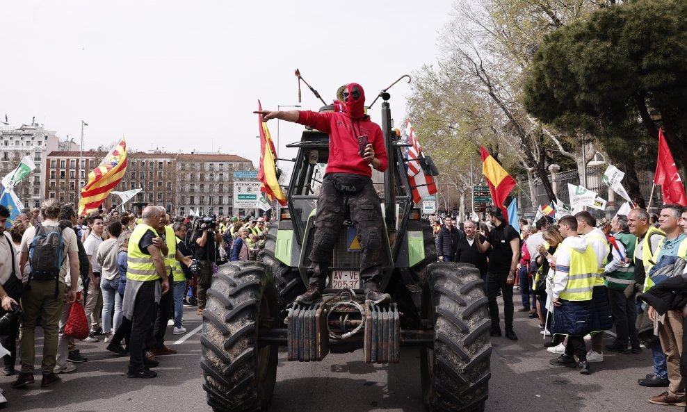 Prosvjed poljoprivrednika u Madridu