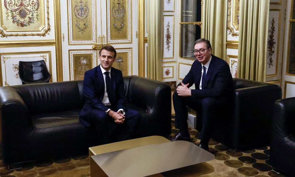 Emmanuel Macron i Aleksandar Vučić u Parizu