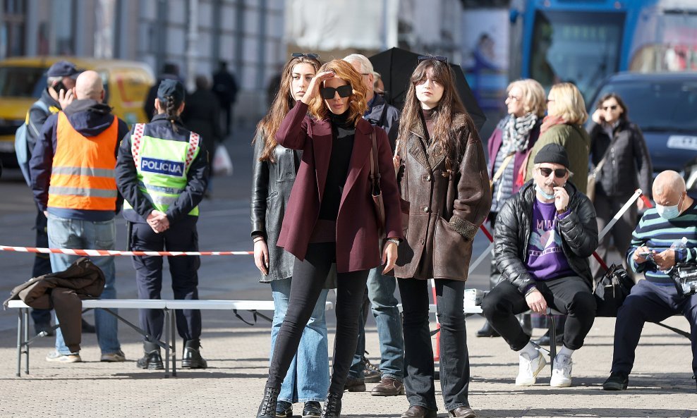 Kate Beckinsale na snimanju filma 'Canary Black' u Zagrebu