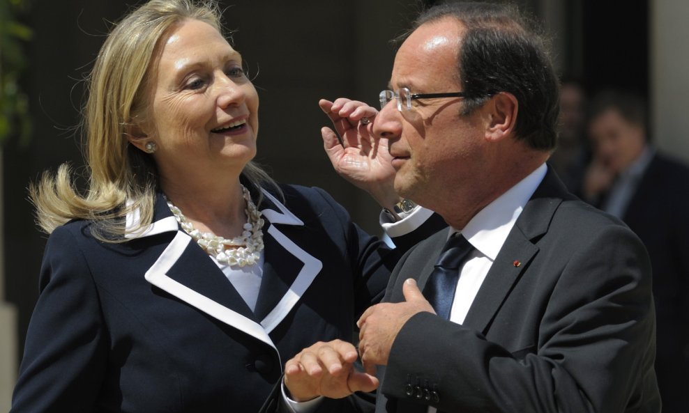 Francois Hollande i Hillary Clinton