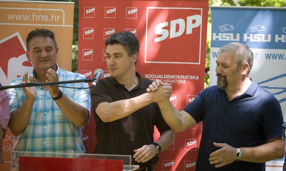 Radimir Čačić, Zoran Milanović i Silvano Hrelja