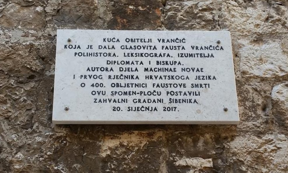 Spomen ploča Faustu Vrančiću