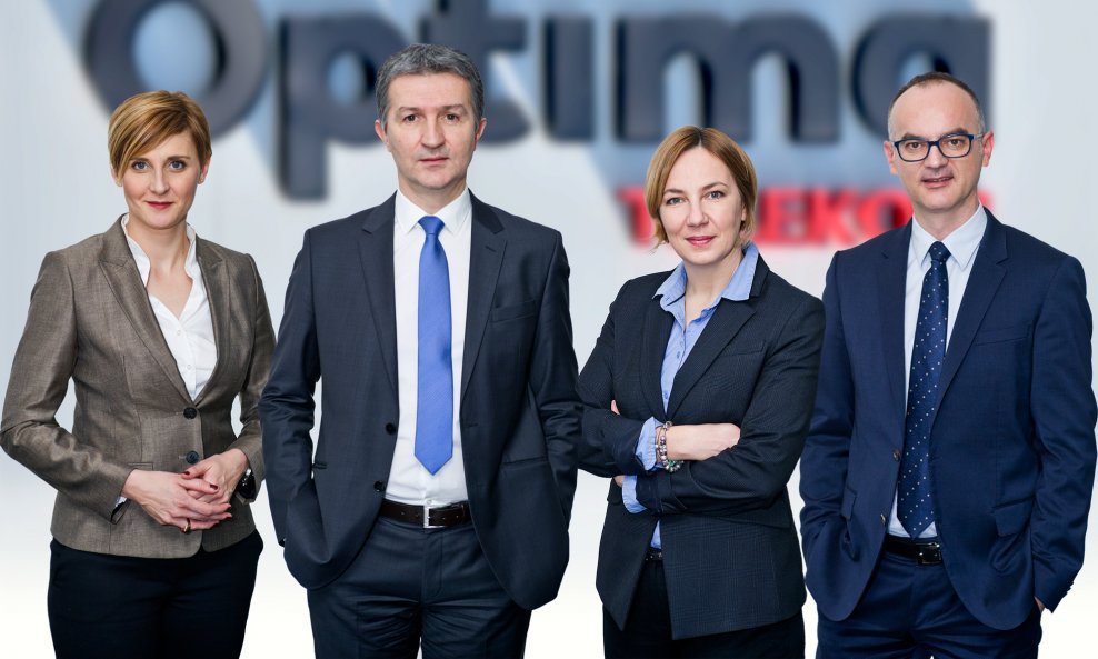 Uprava Optima Telekoma: Irena Domjanović, Zoran Kežman, Mirela Šešerko i Tomislav Tadić