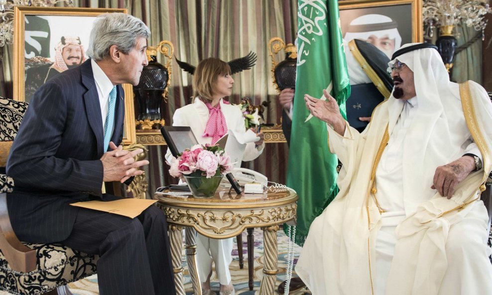 John Kerry i saudijski kralj Abdullah