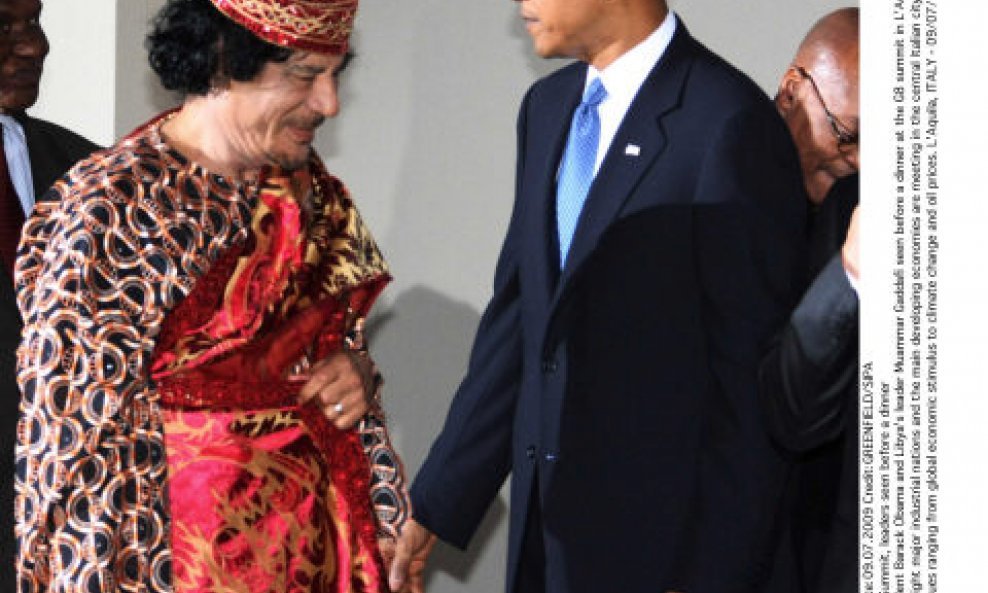 Moamer Gadafi i Barack Obama