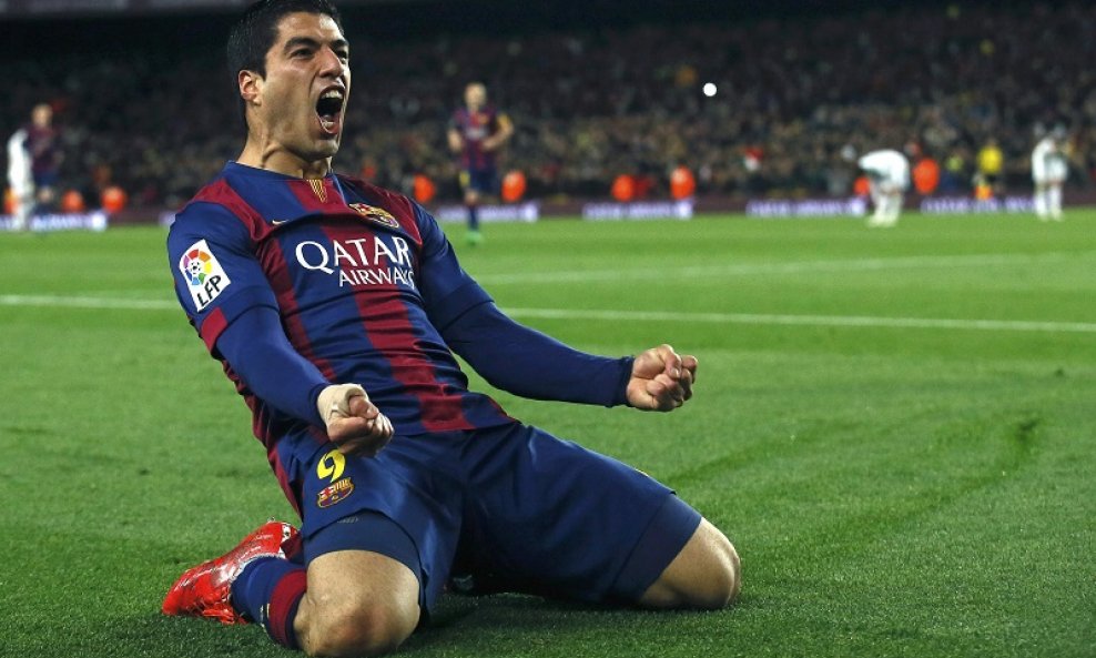 Luis Suarez slavi gol protiv Reala