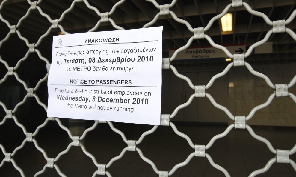 Štrajk javnog prijevoza u Grčkoj