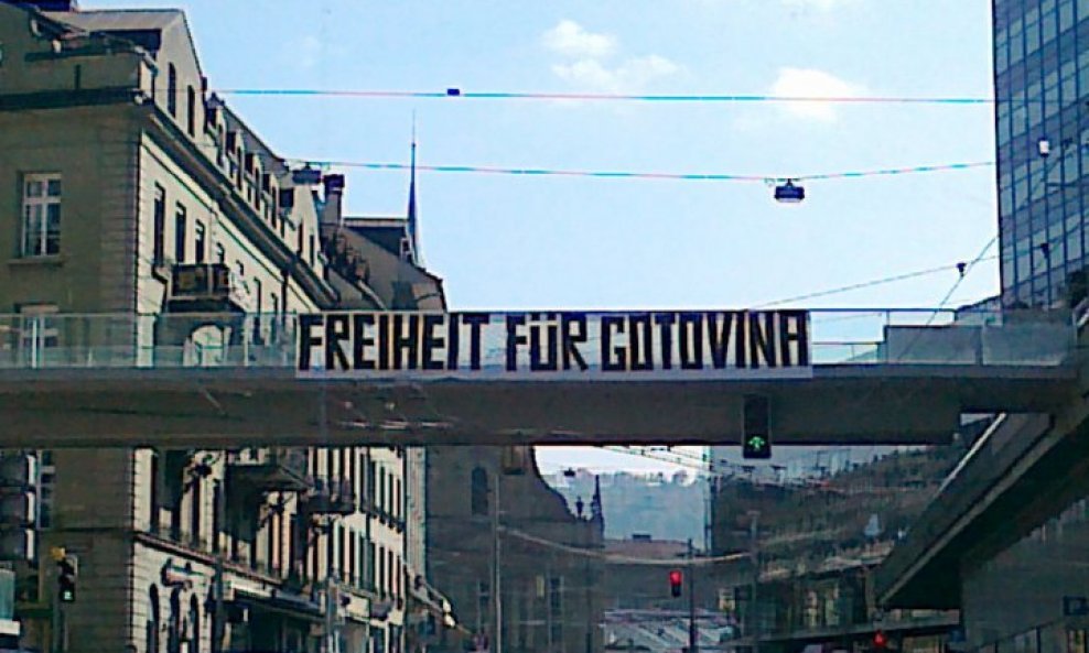 Sloboda za Gotovinu transparent Bern