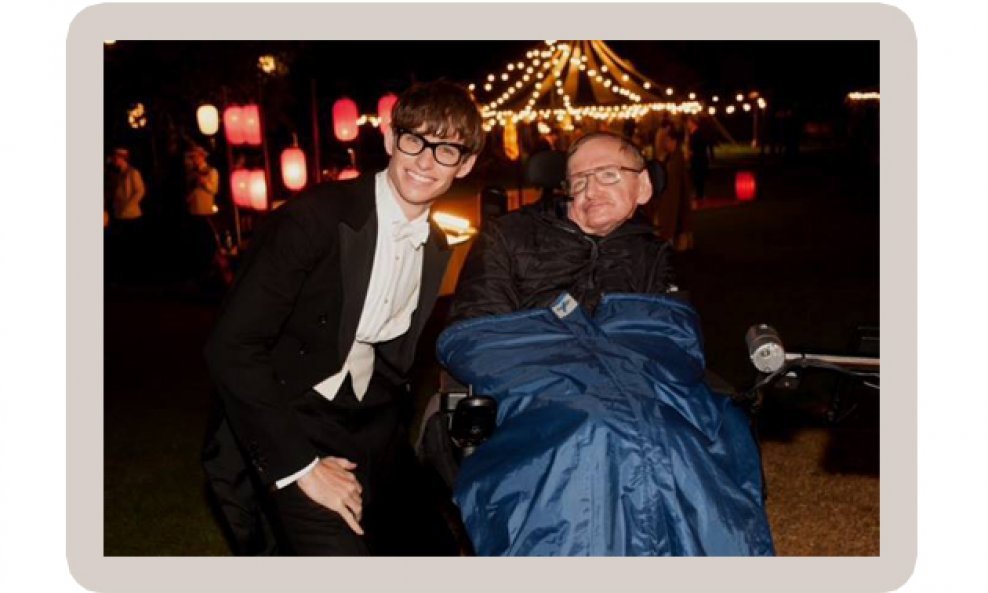 Stephen Hawking i Eddie Redmayne 