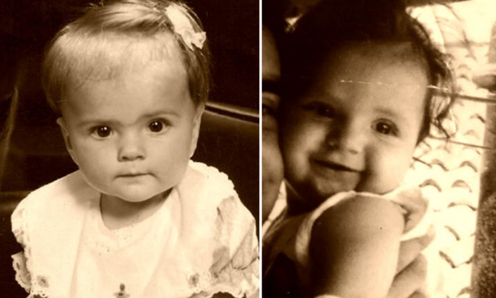 Ella i Danijela Dvornik kao jednogodišnje bebe