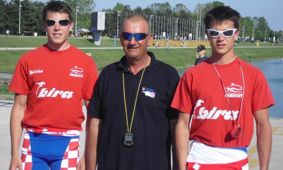 Vedran Radonić, trener Nikola Bralić i Luka Radonić (slijeva) - ove godine sudjelovat će na SP-u za veslače do 23 godine