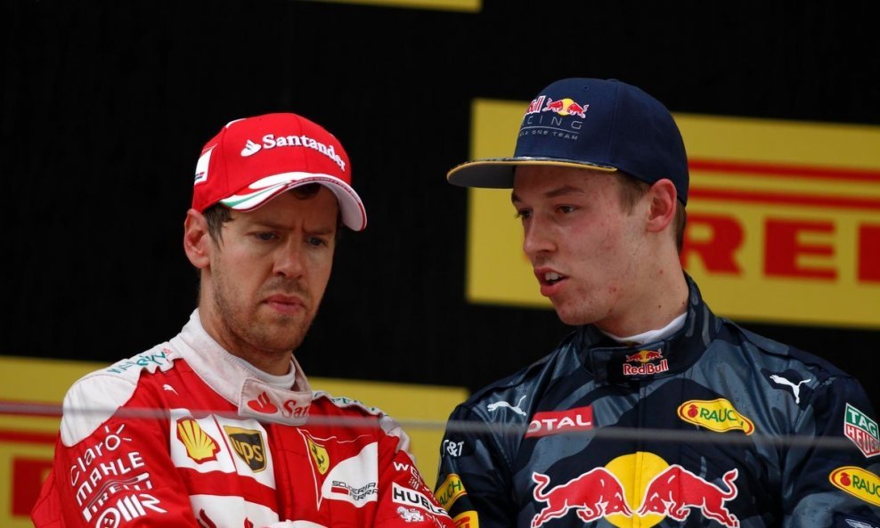 Sebastian Vettel i Danil Kvjat