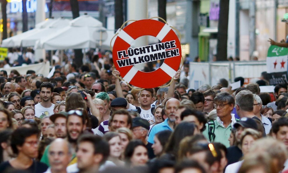 Prosvjed podrške izbjeglicama u Beču