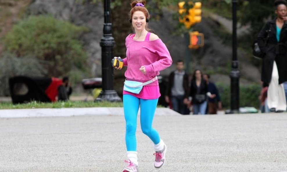 Glumica Ellie Kemper na snimanju serije 'Neslomljiva Kimmy Schmidt' u njujorškom Central Parku