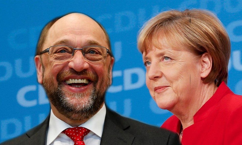 Martin Schulz i Angela Merkel