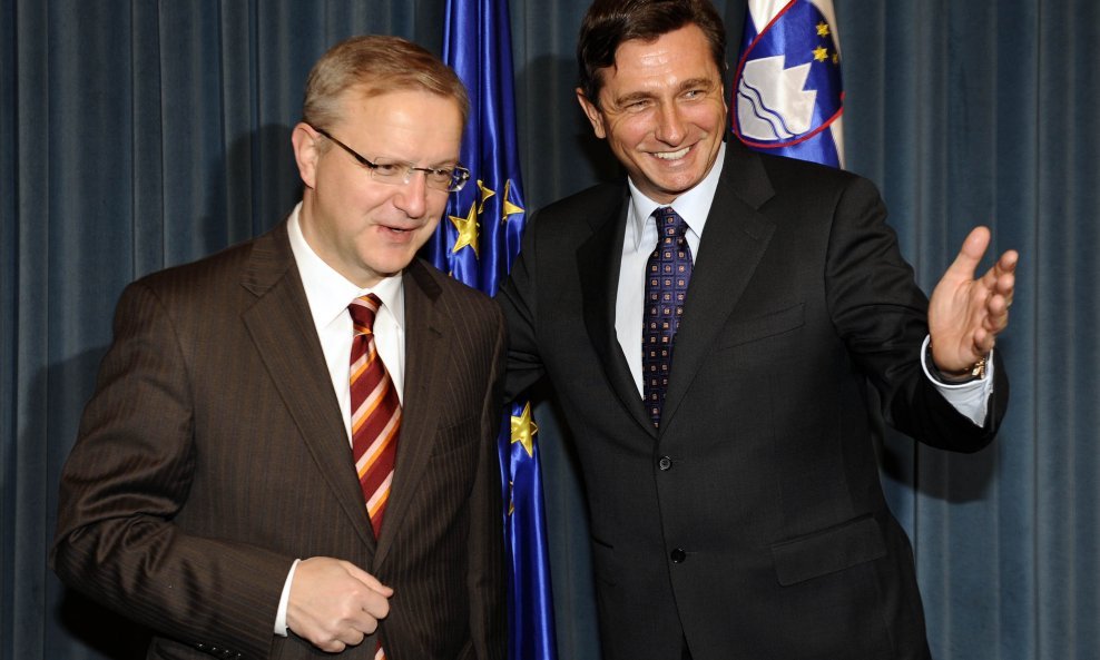 Olli Rehn i Borut Pahor 