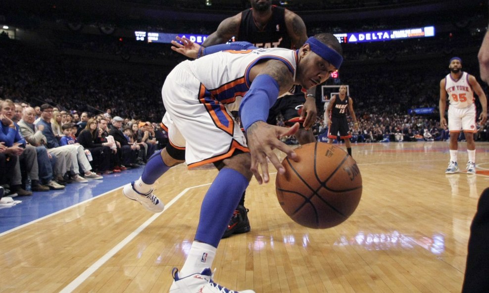 Igrač New York Knicks Carmelo Anthony protiv Miami Heata