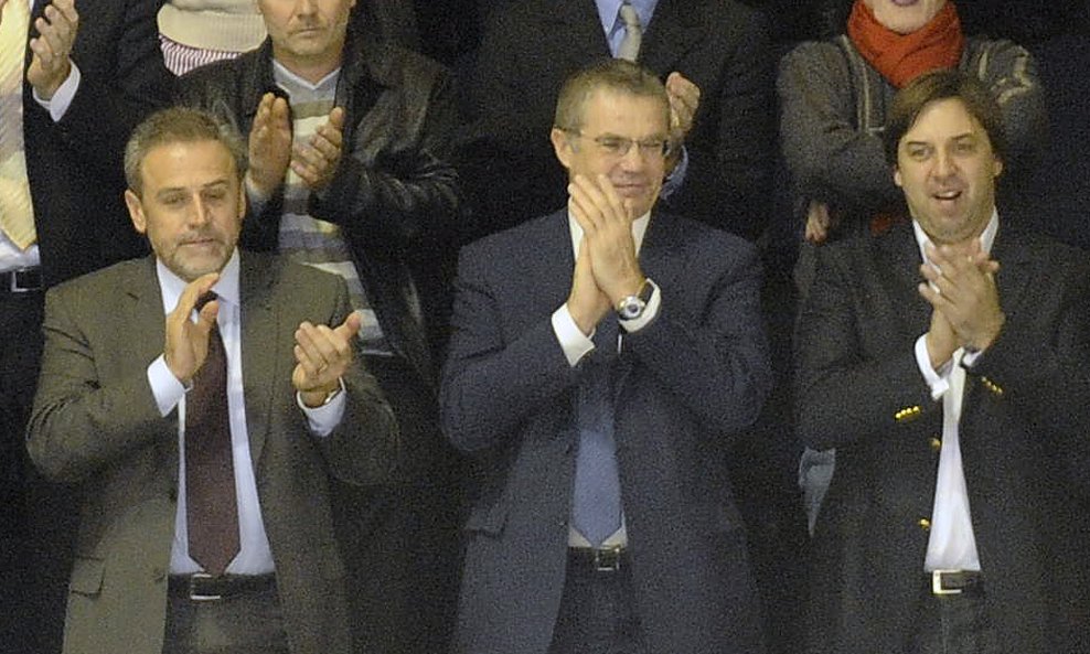 gradonačelnik Milan Bandić, predsjednik KHL-a Aleksandar Medvedev, Damir Gojanović 2011