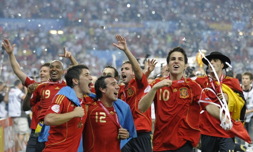 Slavlje nogometaša Španjolske, Euro 2008