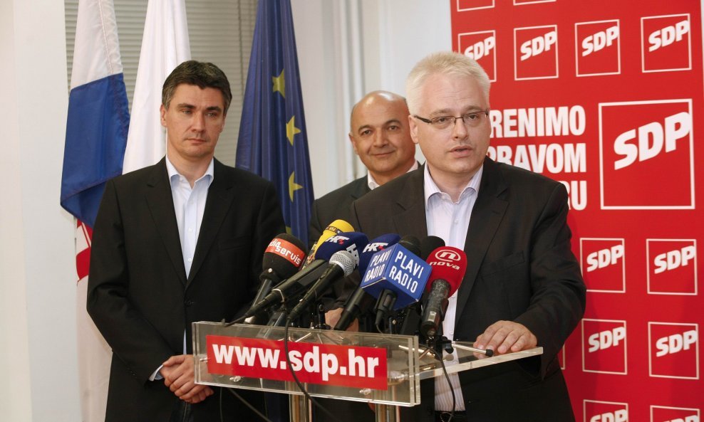 Josipović, u pozadini Milanović i Jurčić