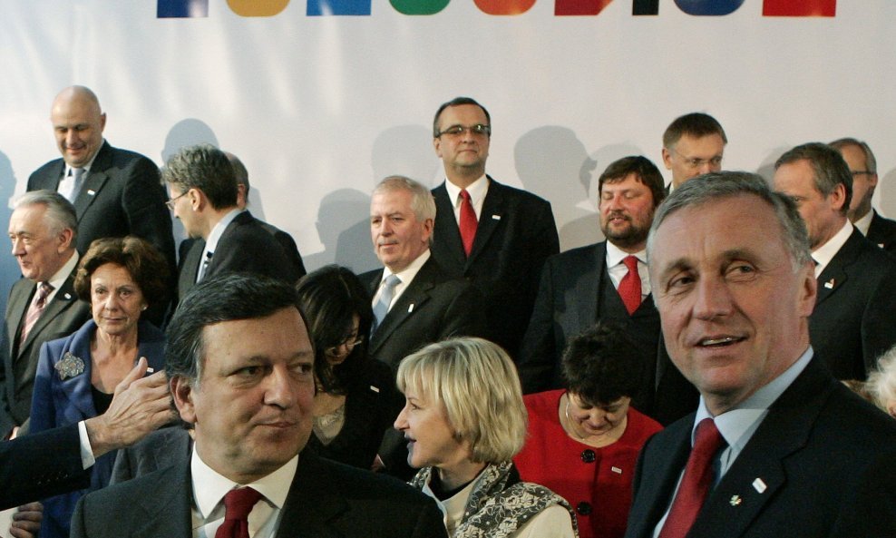 Jose Manuel Barroso i Mirek Topolanek