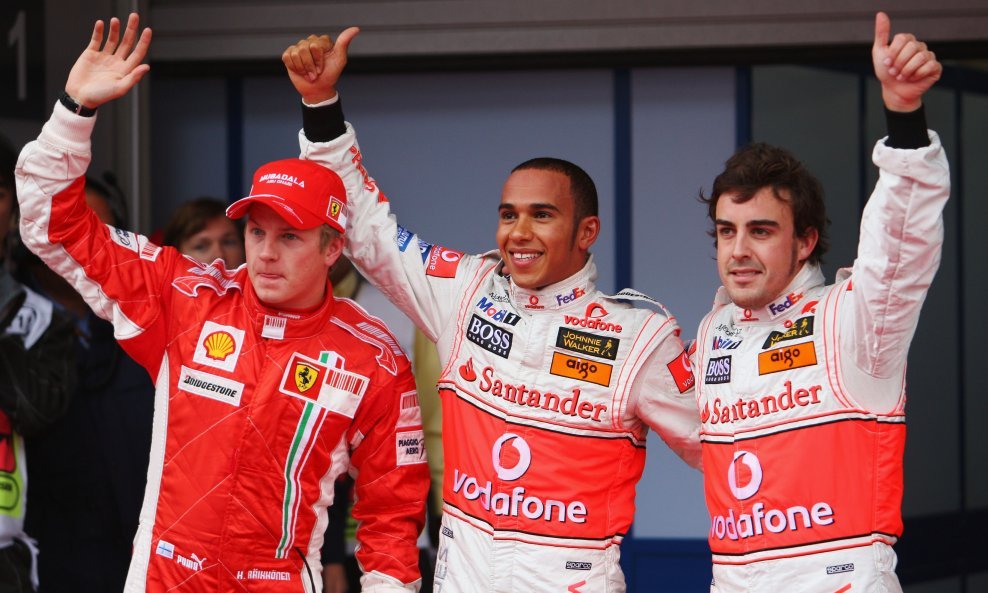 Raikkonen, Hamilton i Alonso